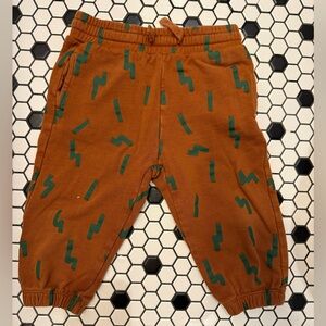 Stella McCartney Kids Brown and Gray lightening Bolt Joggers